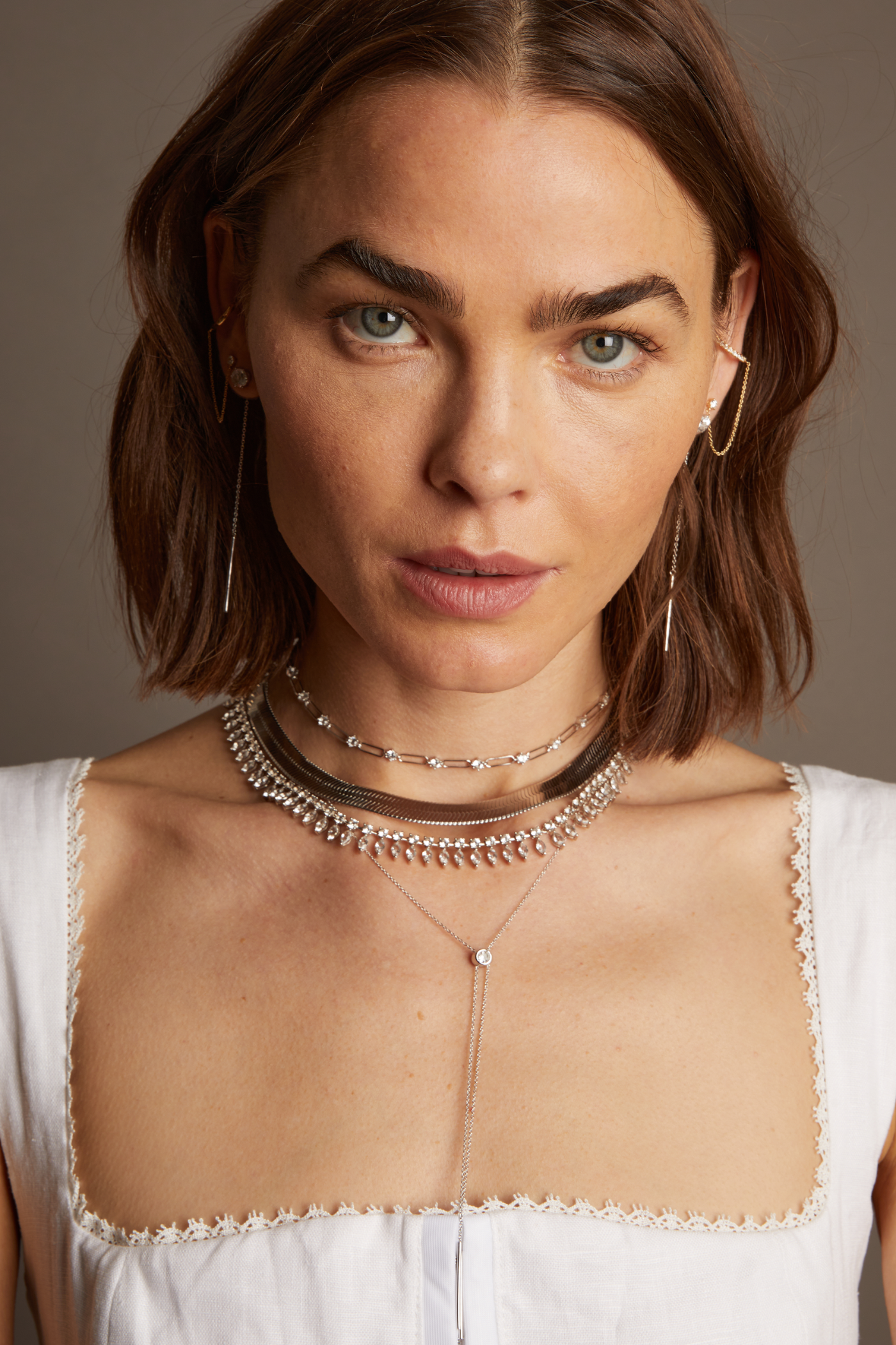 Aurate x Frye: Marquise Fringe Necklace
