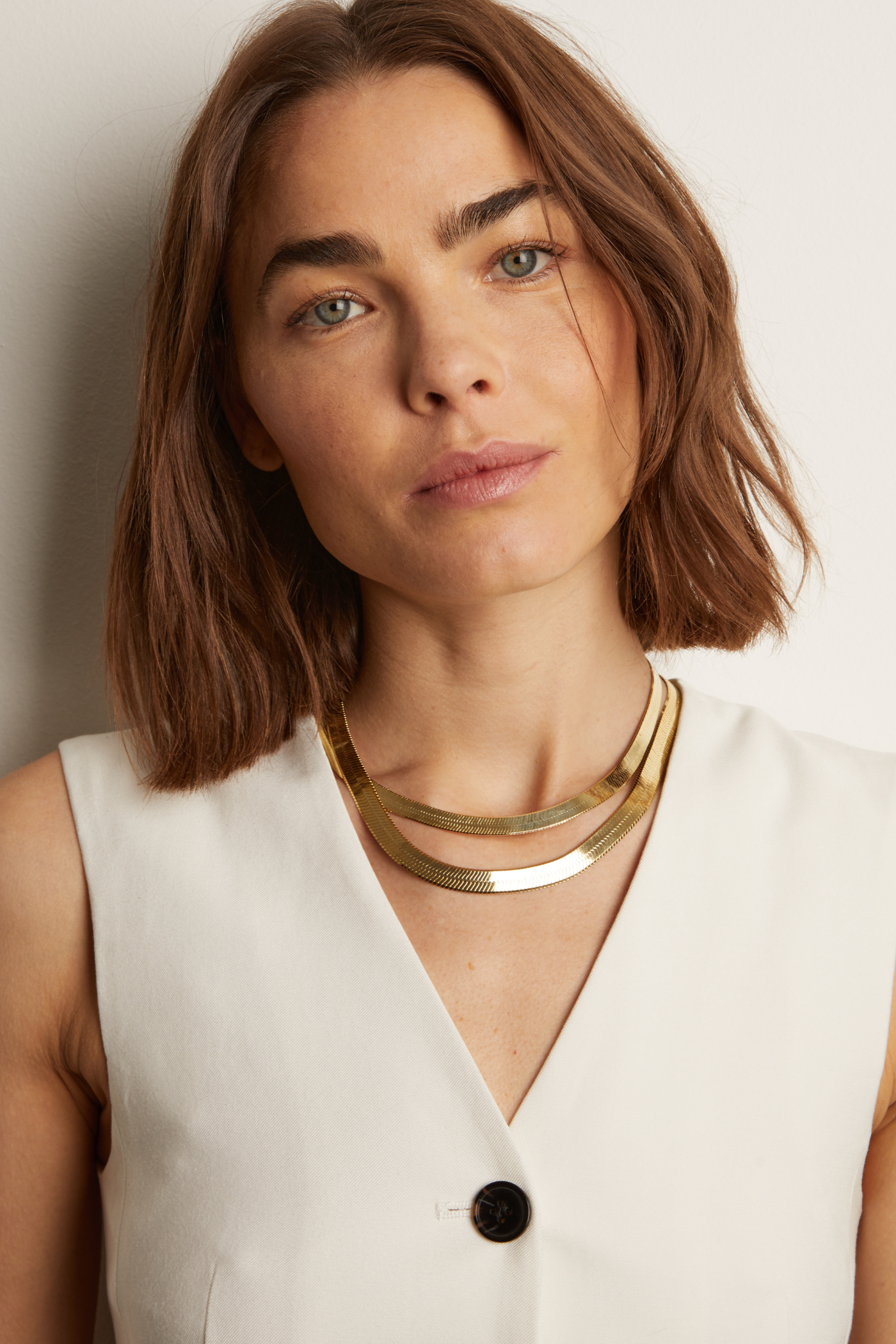 Aurate x Frye: Extra Bold Herringbone Necklace