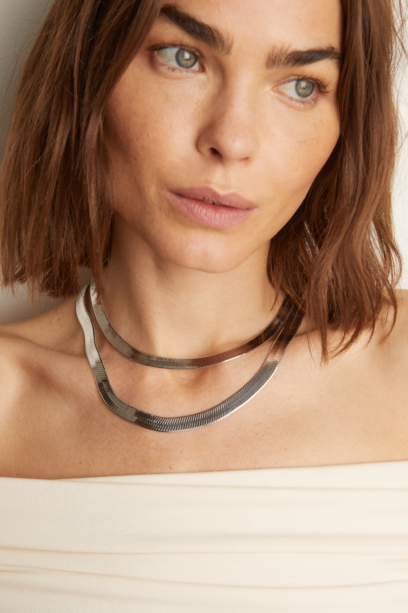 Aurate x Frye: Bold Herringbone Necklace