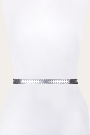 20mm Belt With 3 Pc Buckle Set & Leather Laced Edge