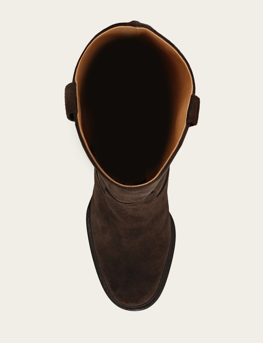Alex Slouchy Mid - Dark Brown - Top Down