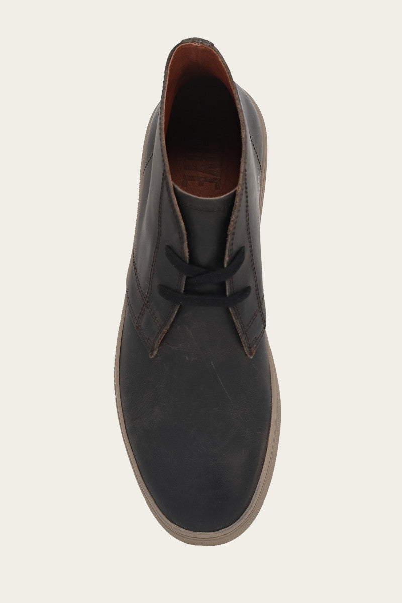 Astor Chukka - Antiqued Black - Top Down