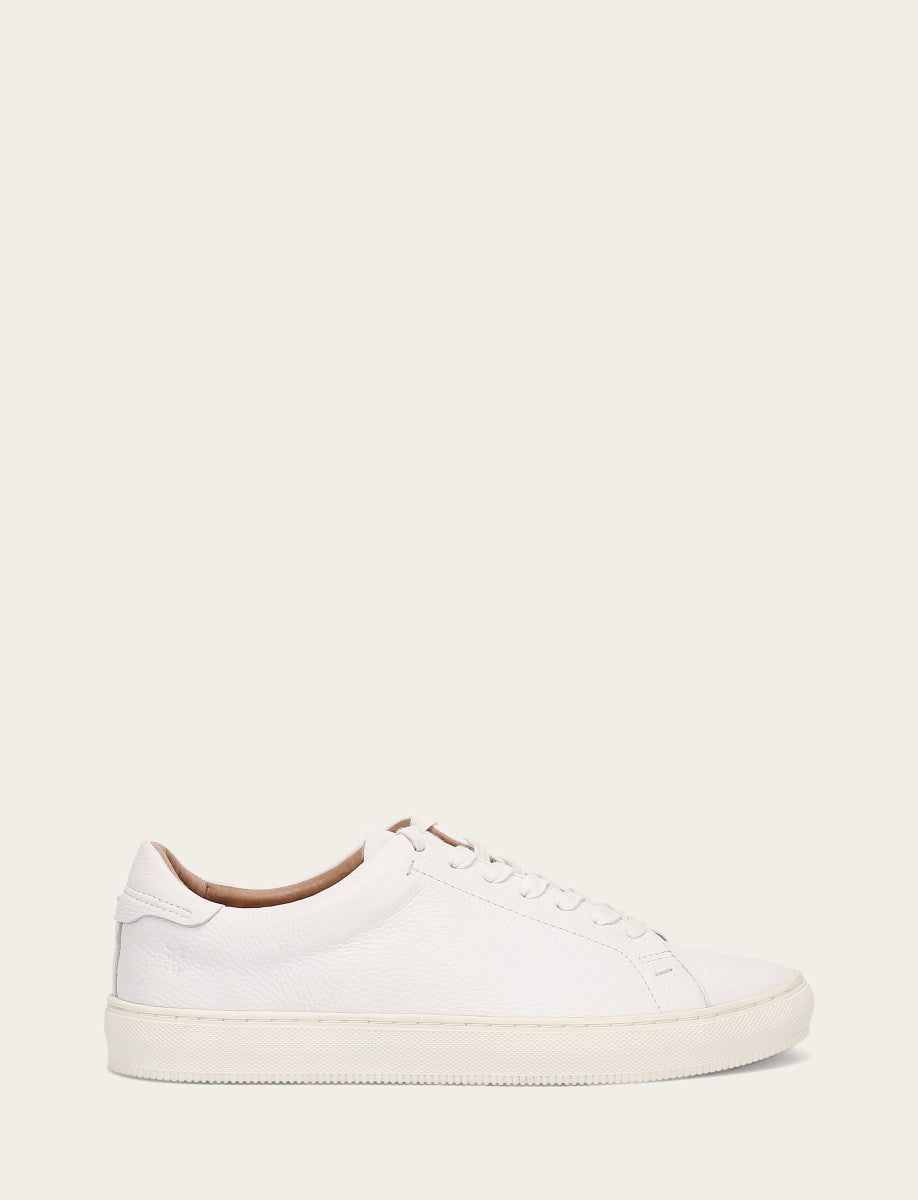 Men's White Astor Low Lace Slip On Sneakers The Frye Company