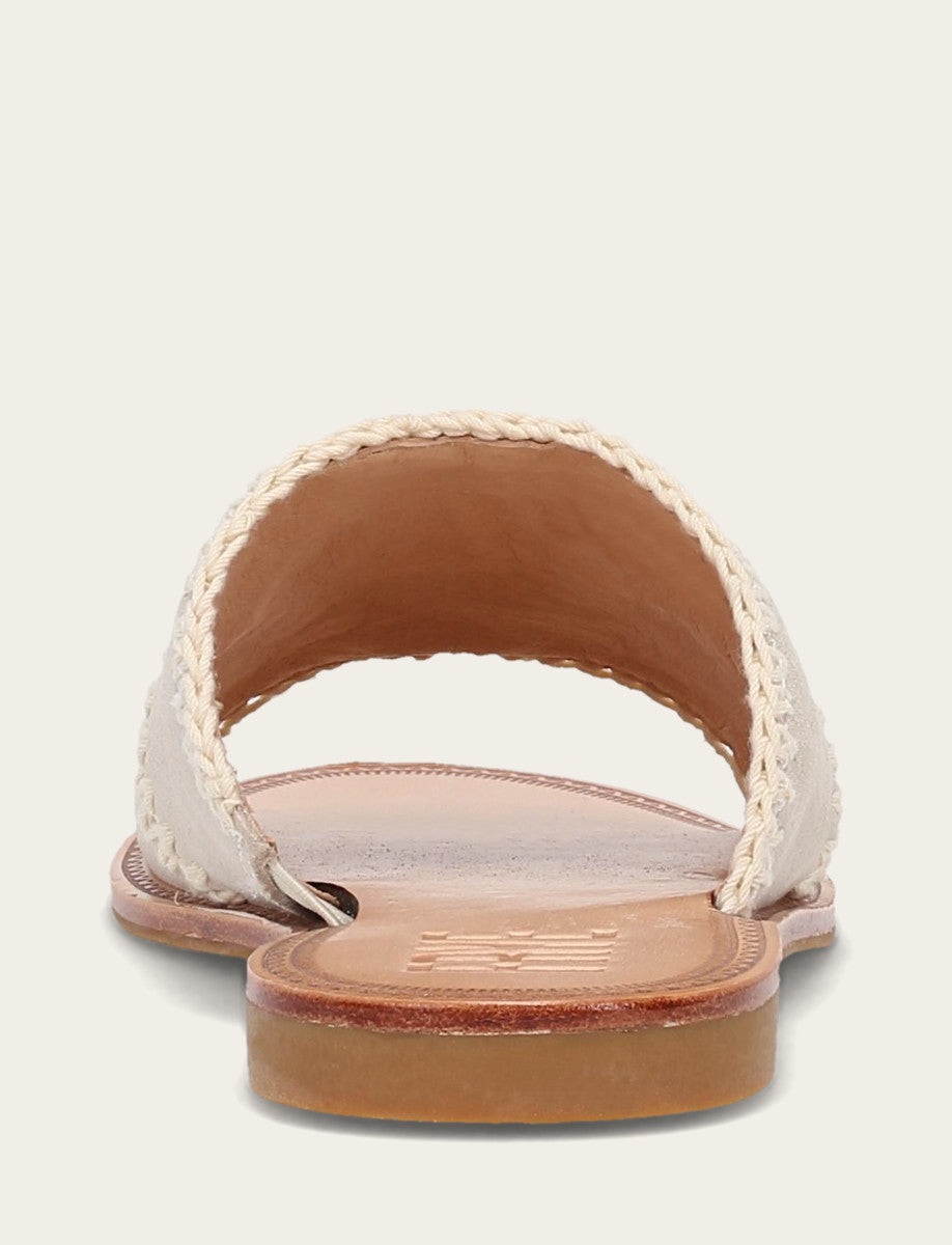 Ava Crochet Slide - Ivory - Back