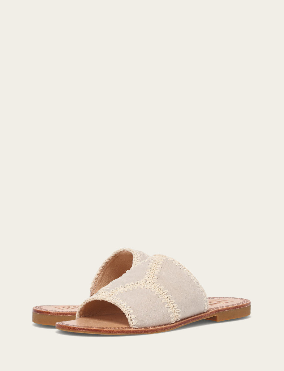 Ava Crochet Slide - Ivory - Pair