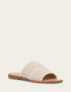 Ava Crochet Slide - Ivory - Hero