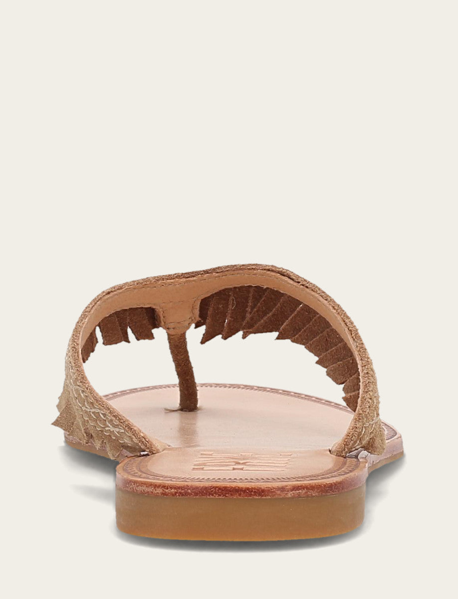 Ava Fringe Sandal - Almond - Back