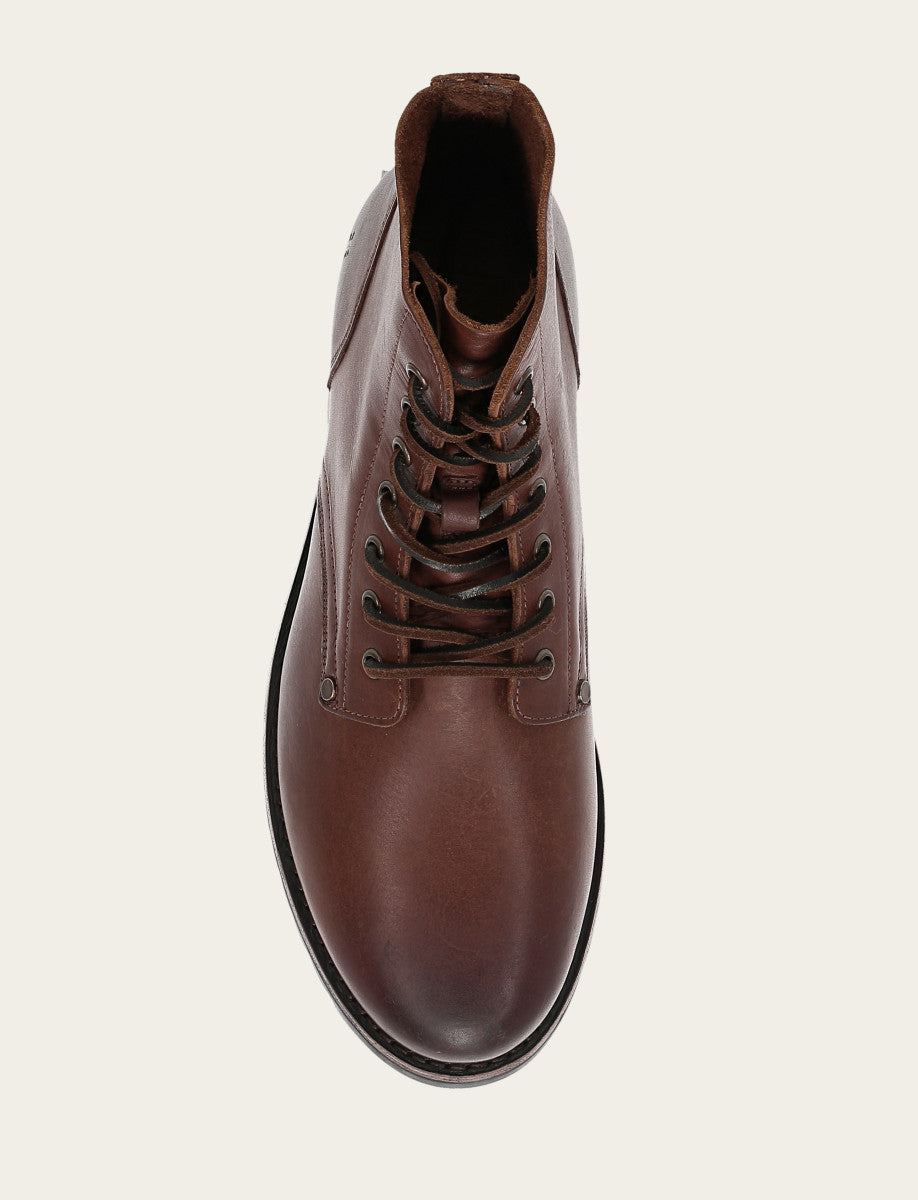 Barrett Lace Up - Cognac - Top Down