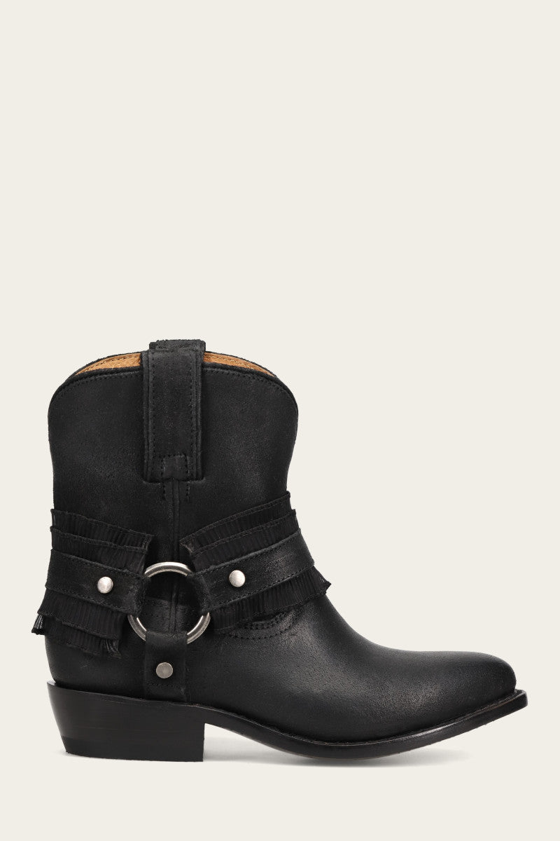Billy Harness Ruffle - Black - Outside