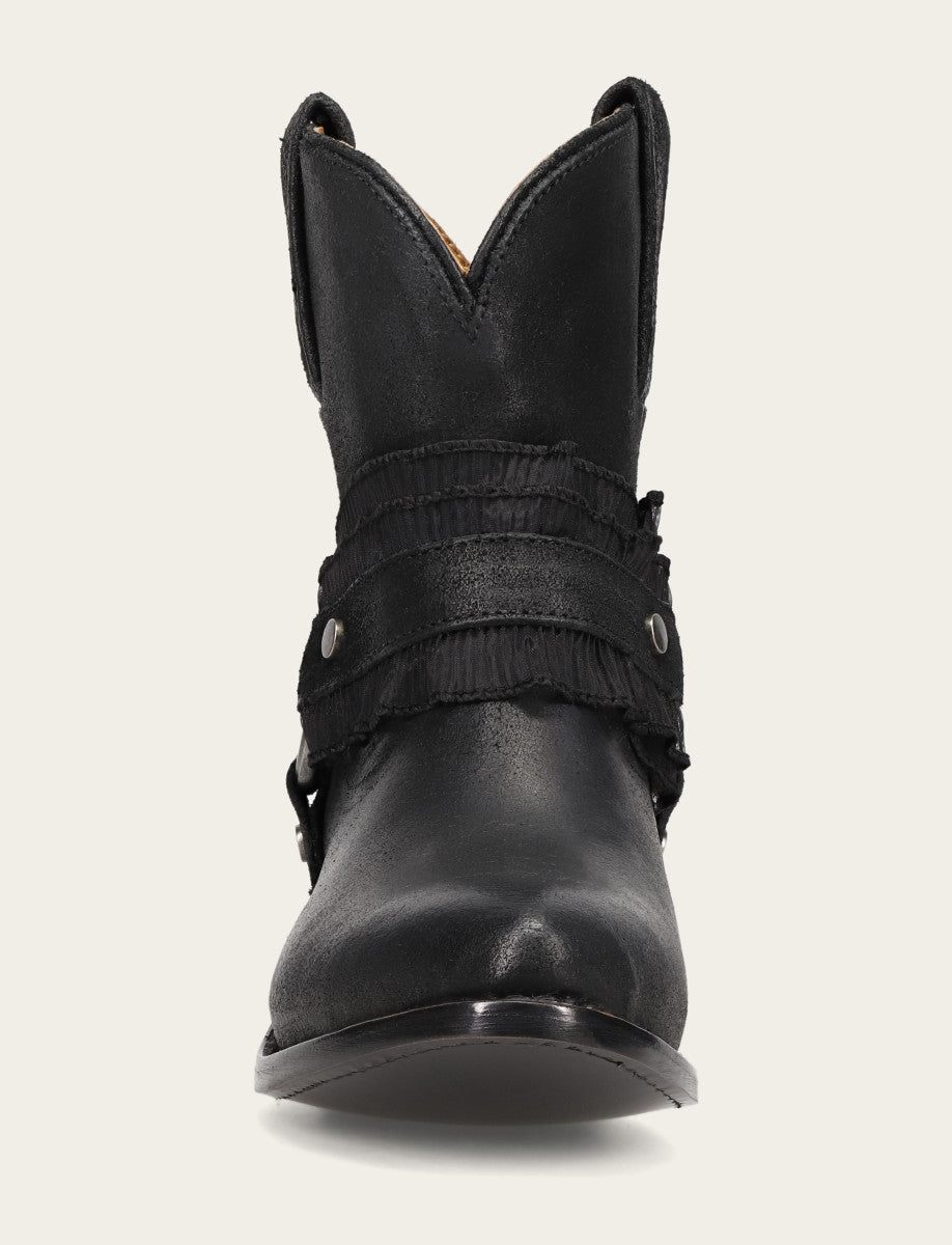 Billy Harness Ruffle - Black - Front