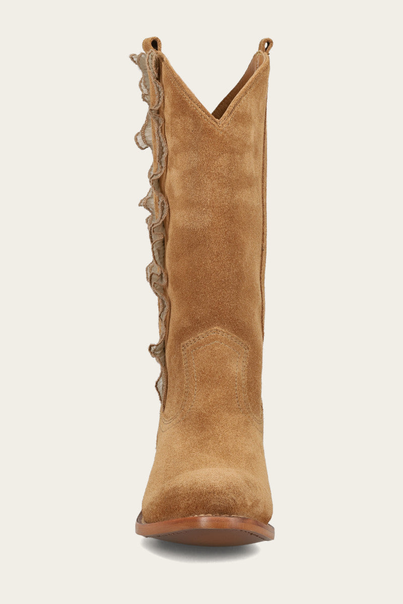 Billy Pull On Ruffle - Almond - Front