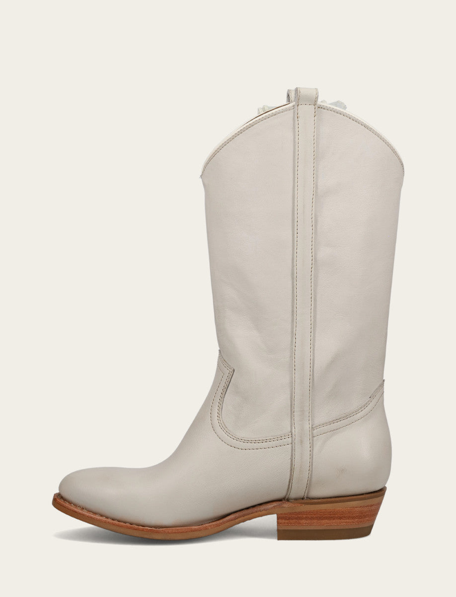 Billy Pull On Ruffle - Ivory - Inside
