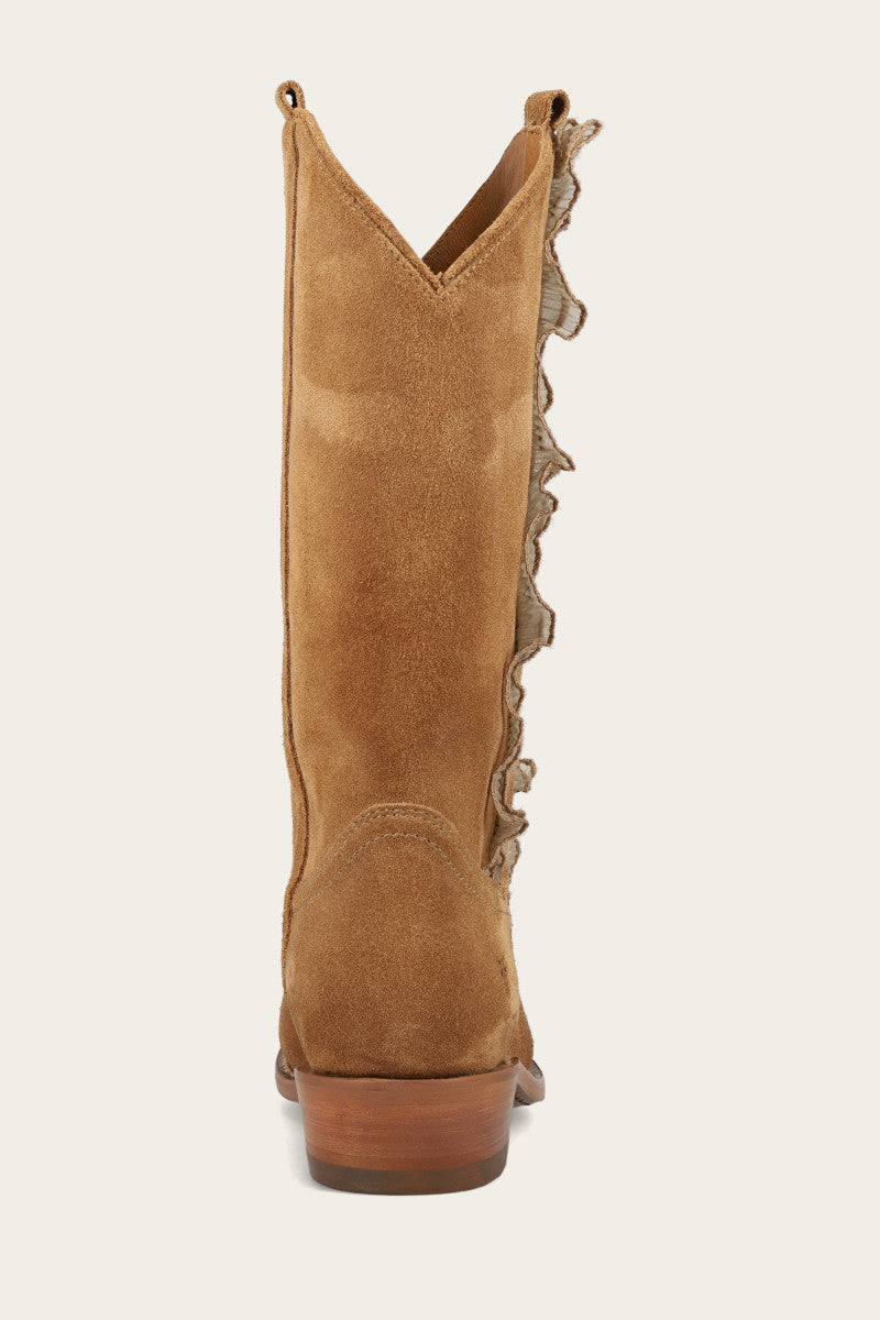 Billy Pull On Ruffle - Almond - Back