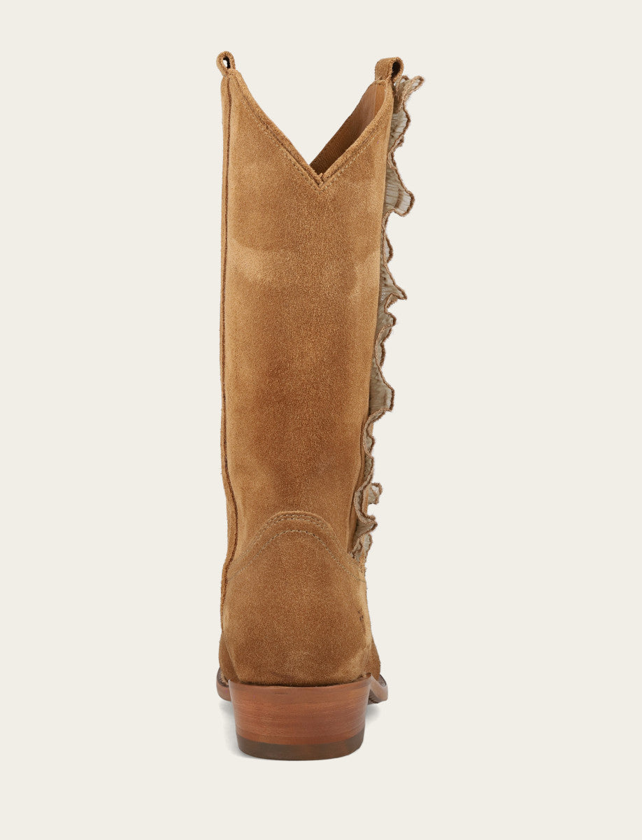 Billy Pull On Ruffle - Almond - Back