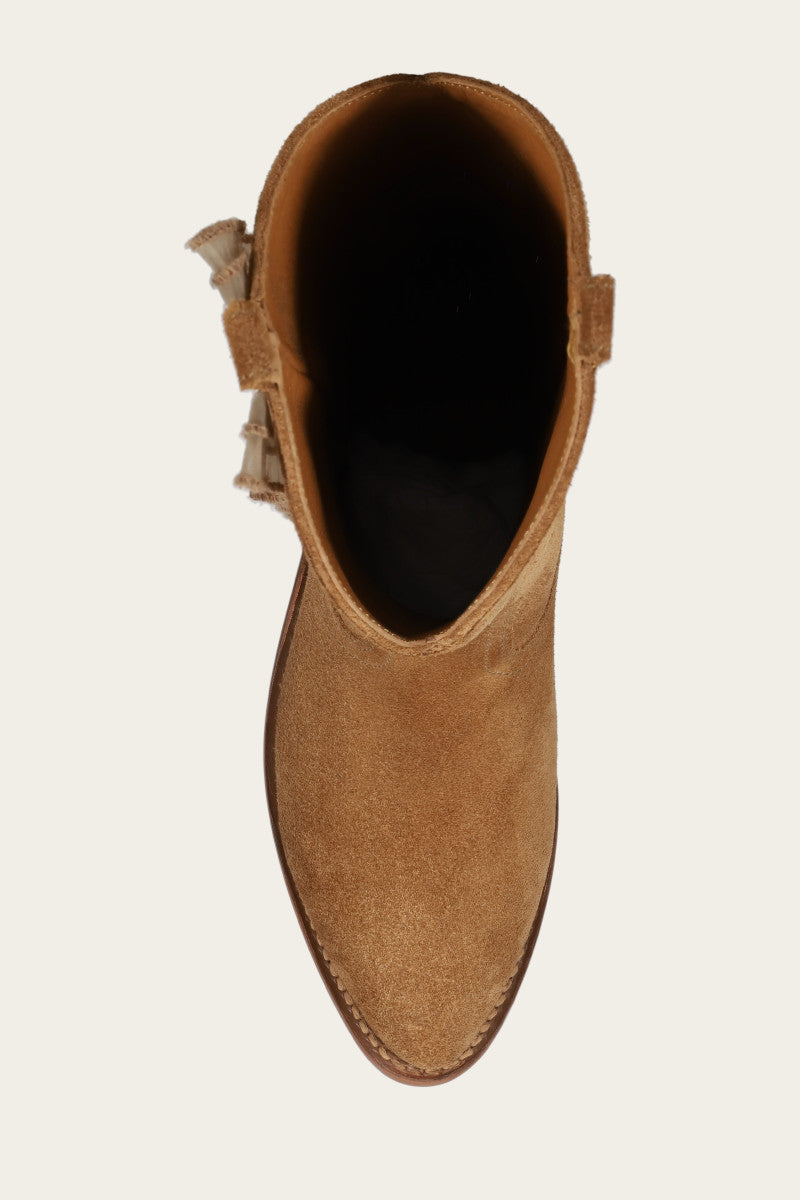 Billy Pull On Ruffle - Almond - Top Down