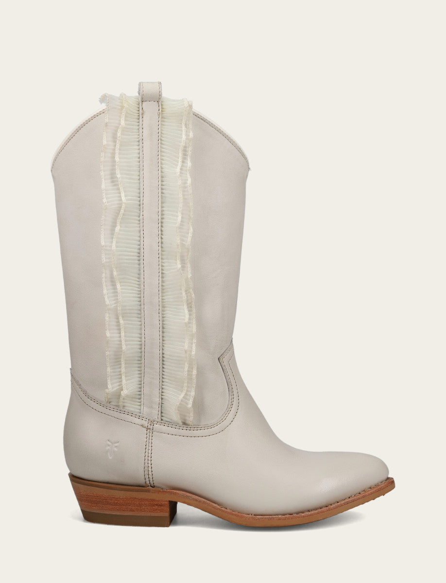 Billy Pull On Ruffle - Ivory - Outside