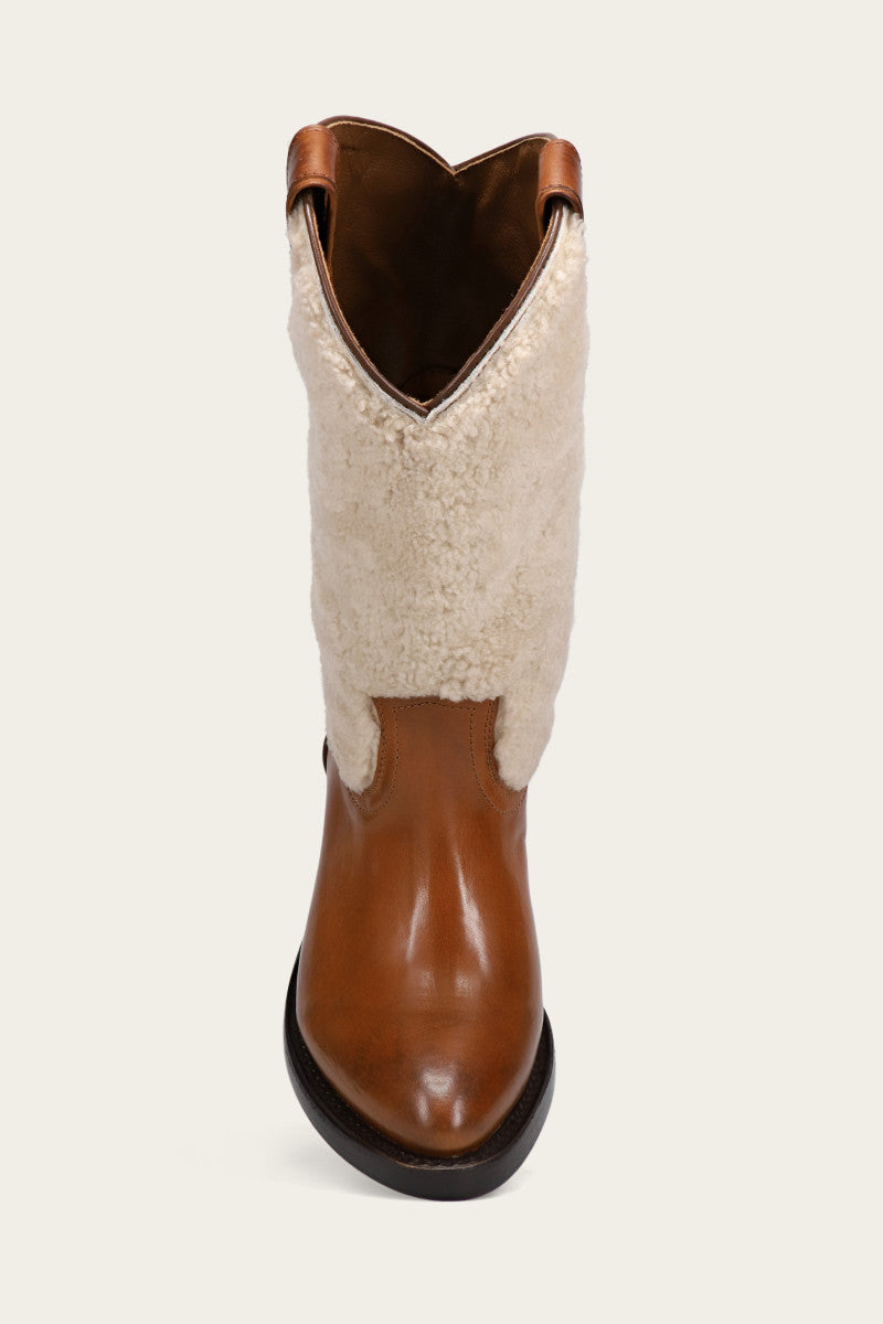 Billy Pull On Shearling - Caramel - Top Down