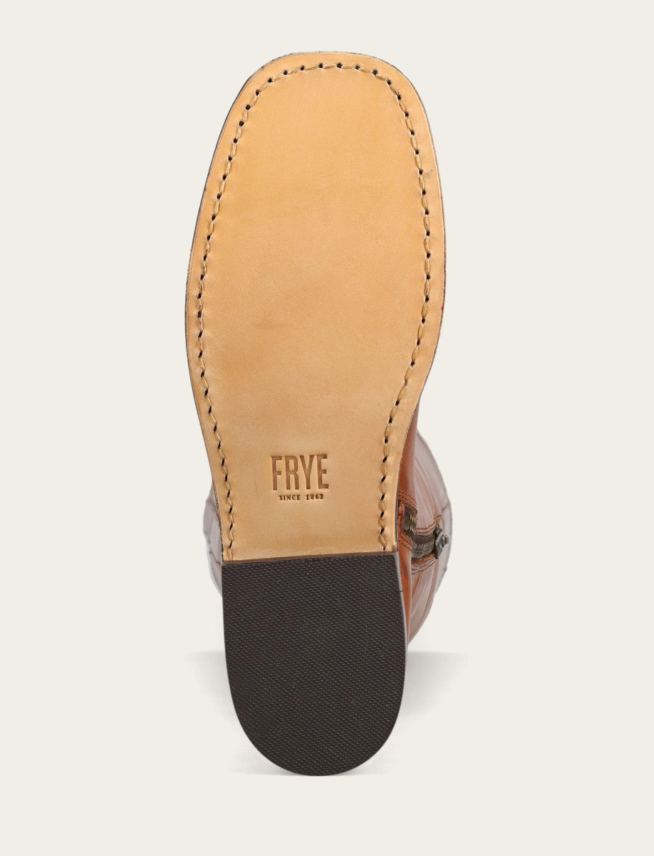 Campus Low Heel Over The Knee Boot - Cognac - Sole