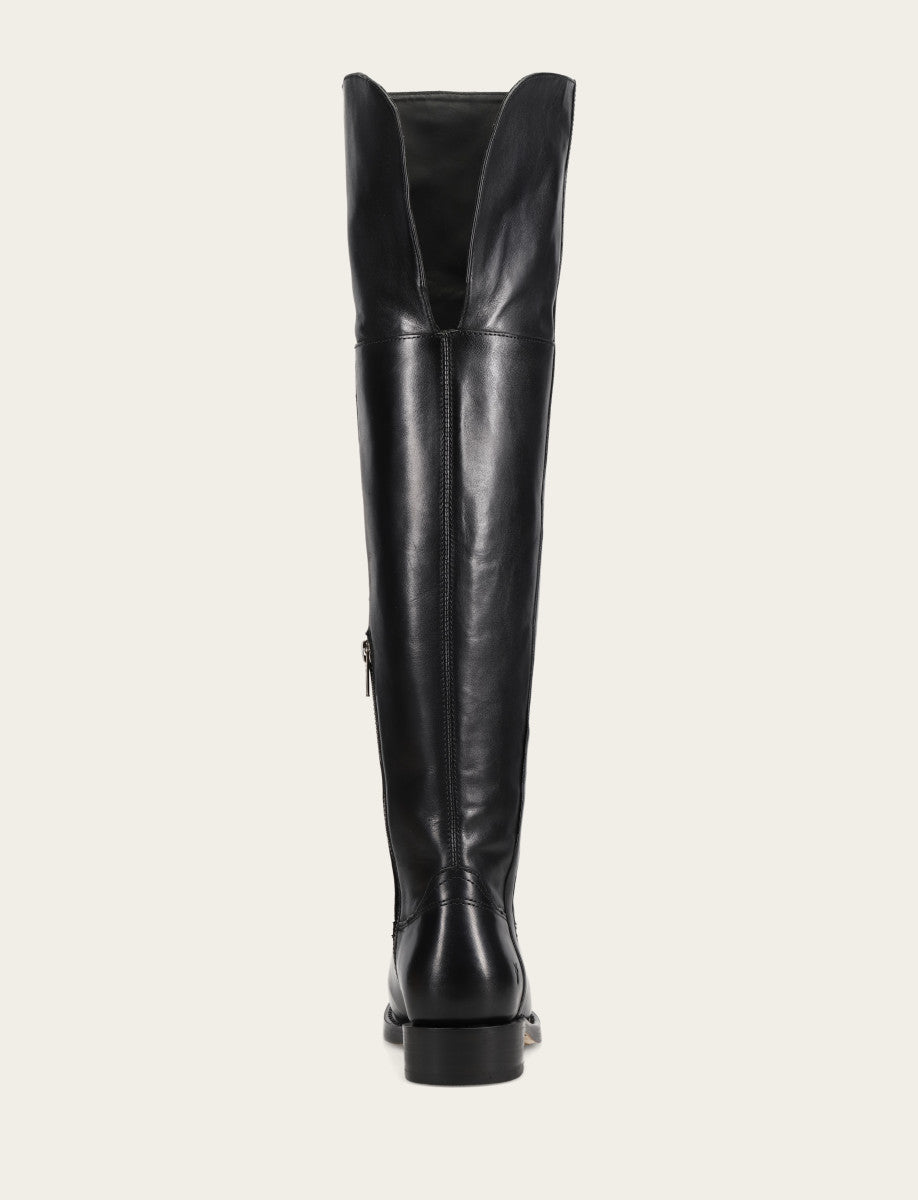 Campus Low Heel Over The Knee Boot - Black - Back