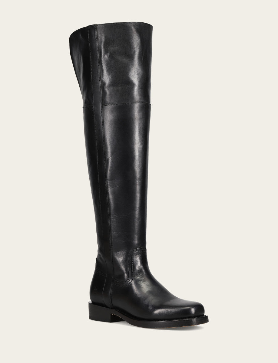 Campus Low Heel Over The Knee Boot - Black - Hero