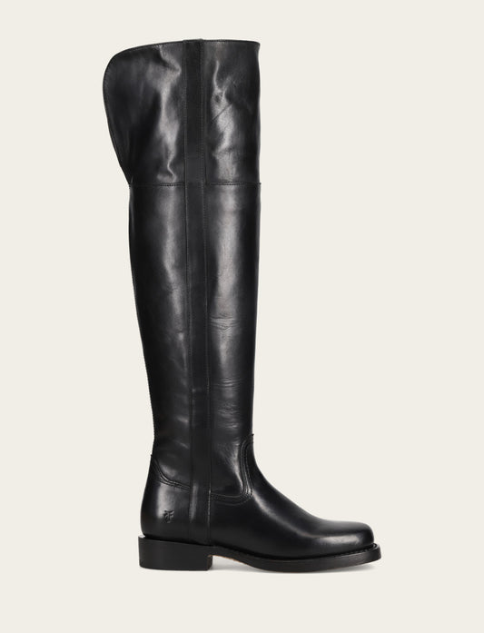 Campus Low Heel Over The Knee Boot - Black - Outside
