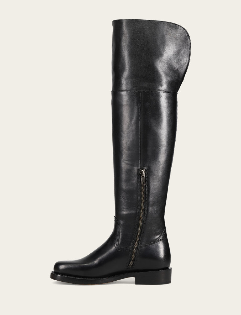 Campus Low Heel Over The Knee Boot - Black - Inside