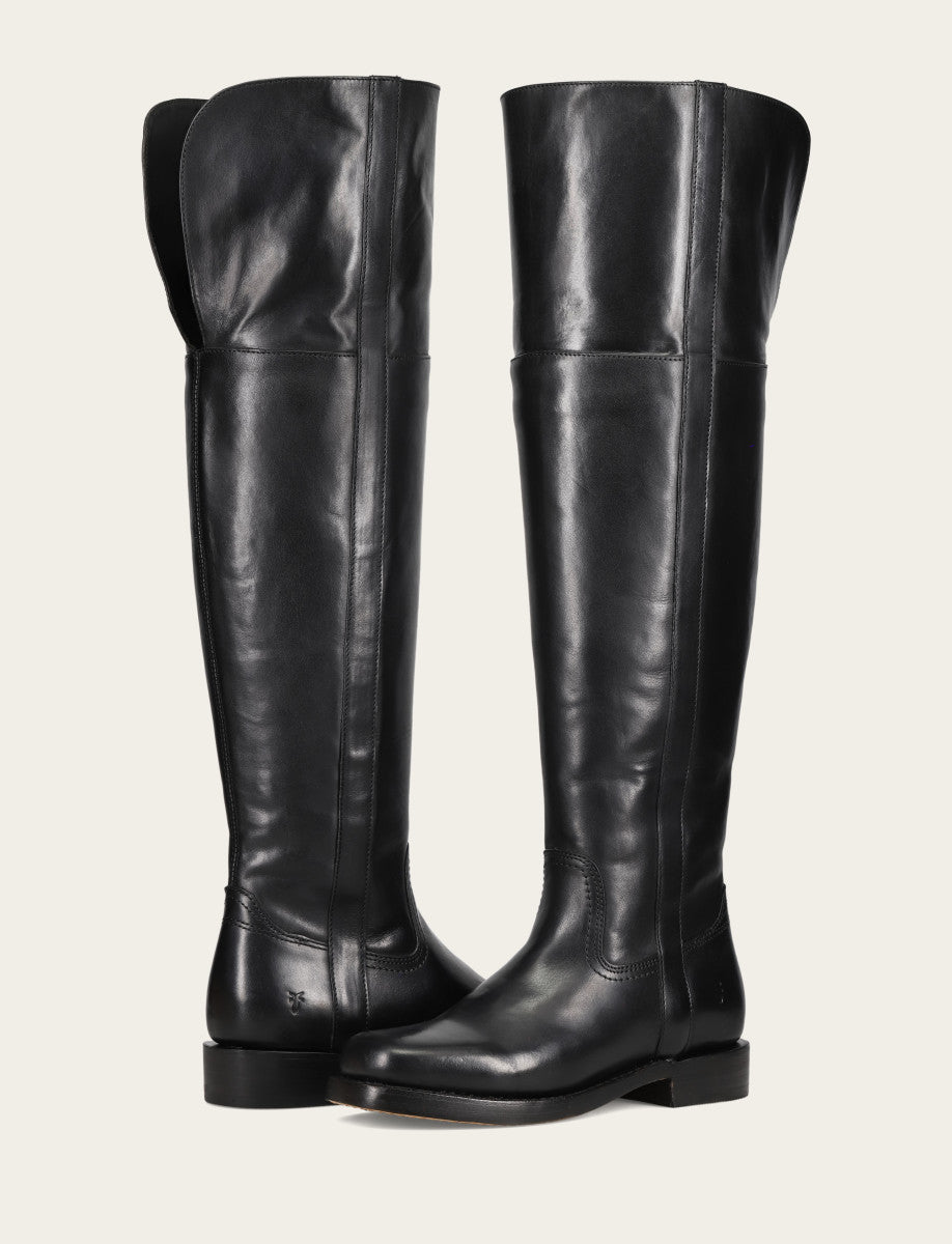 Campus Low Heel Over The Knee Boot - Black - Pair