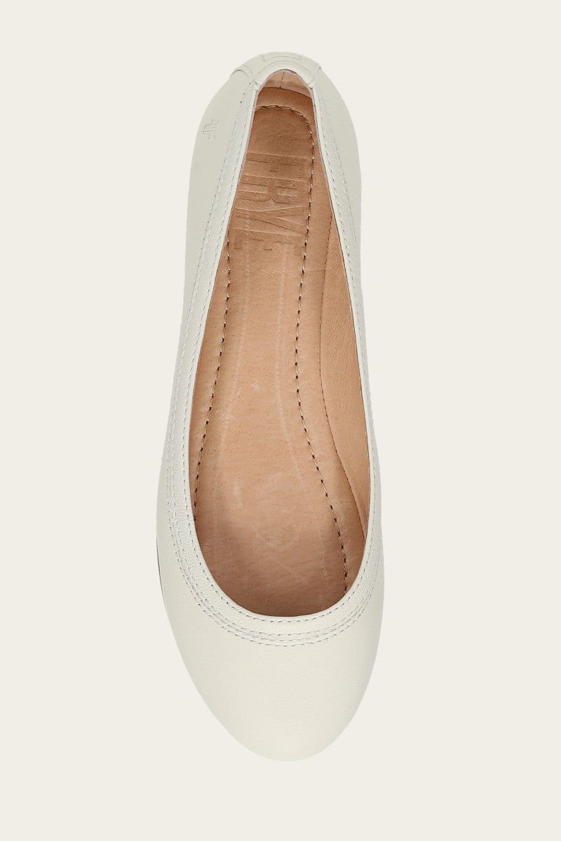 Carson Ballet - White - Top Down