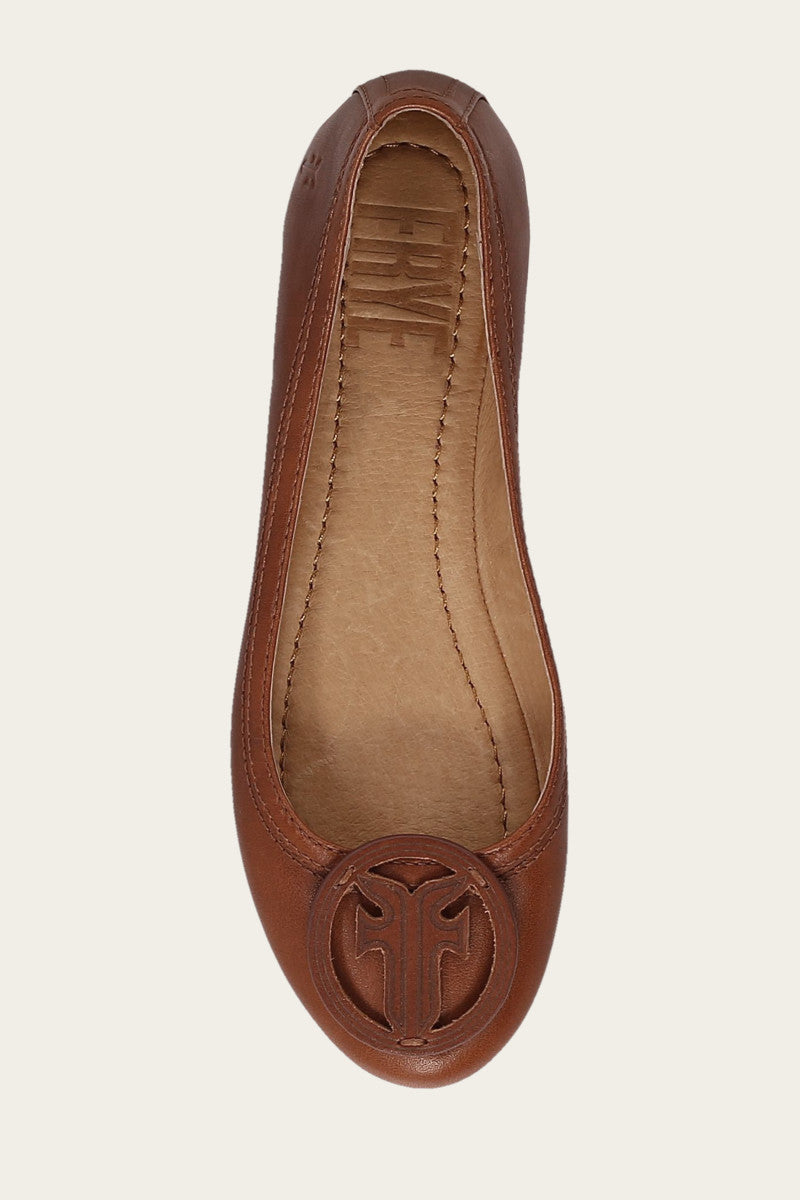 Carson Logo Ballet - Cinnamon - Top Down