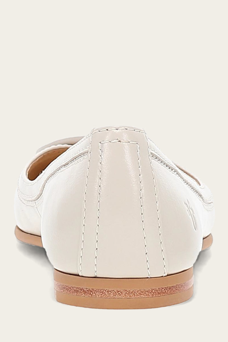 Carson Logo Ballet - Ivory - Back