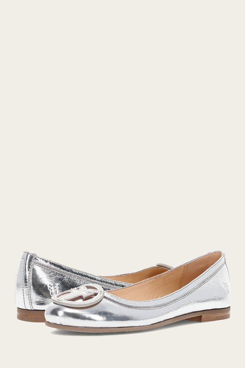 Carson Logo Ballet - Silver - Pair