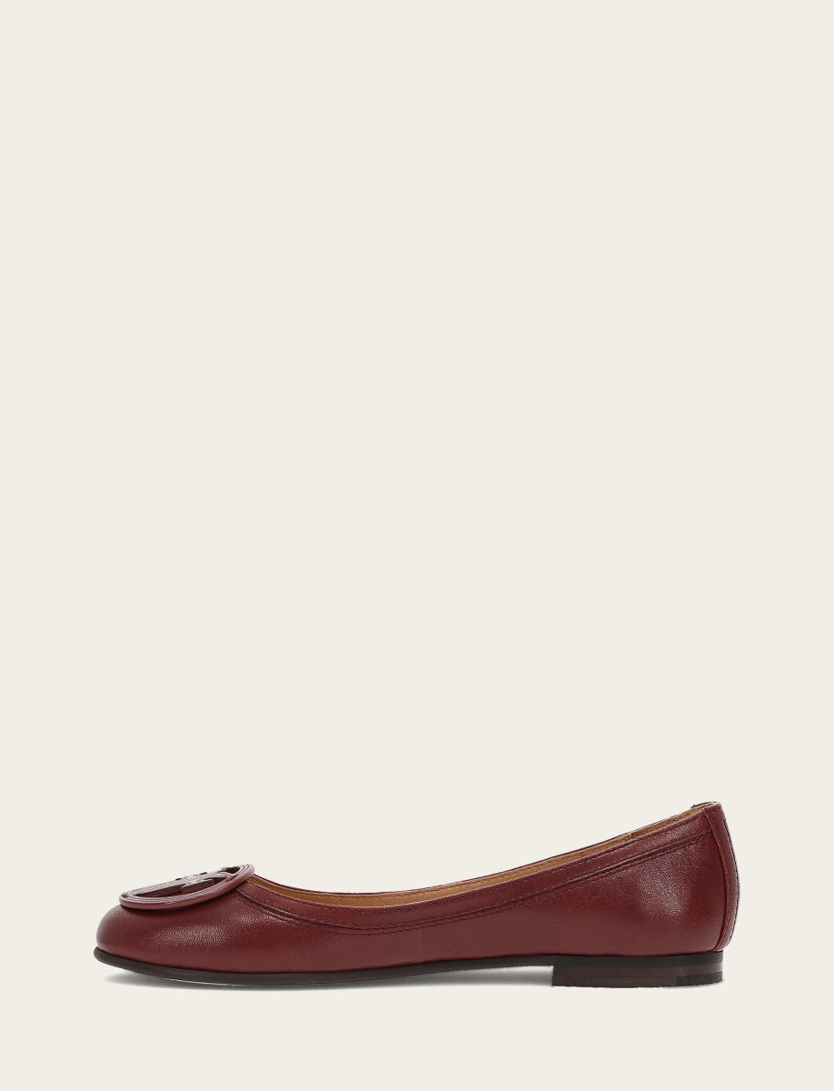 Carson Logo Ballet - Cranberry - Inside