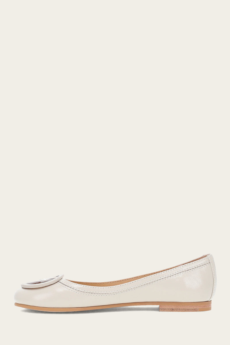 Carson Logo Ballet - Ivory - Inside