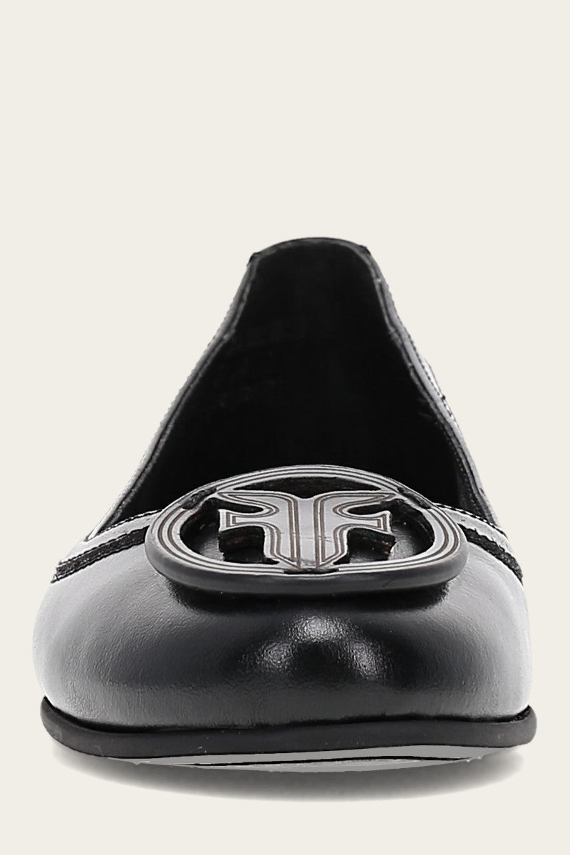 Carson Logo Ballet - Black - Front