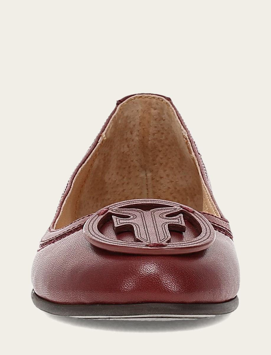 Carson Logo Ballet - Cranberry - Front