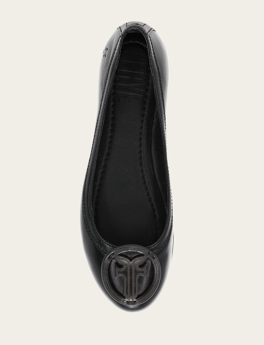 Carson Logo Ballet - Black - Top Down
