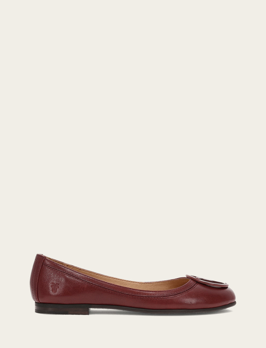 Carson Logo Ballet - Cranberry - Outside