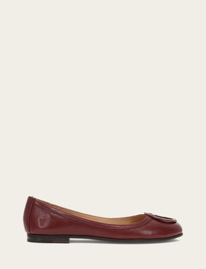 Carson Logo Ballet - Cranberry - Outside