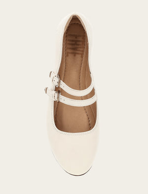 Carson Multi Mary Jane - Ecru - Top Down