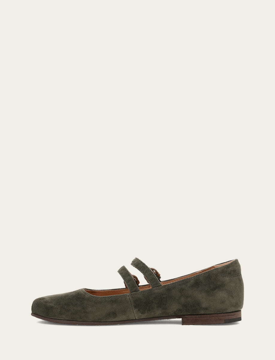 Carson Multi Mary Jane - Dark Olive - Inside