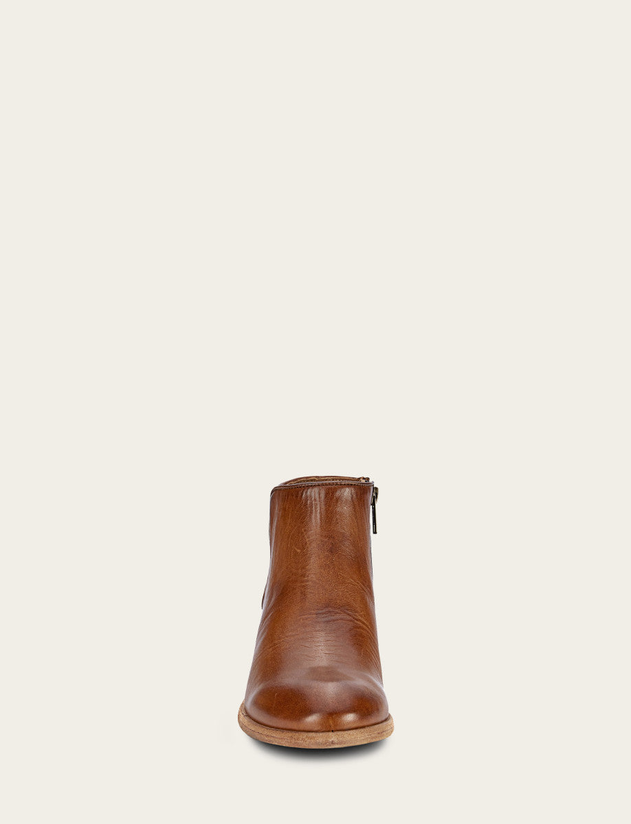 Carson Piping Bootie - Caramel - Front