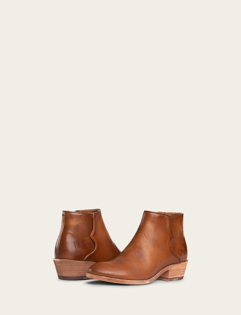 Carson Piping Bootie - Caramel - Pair