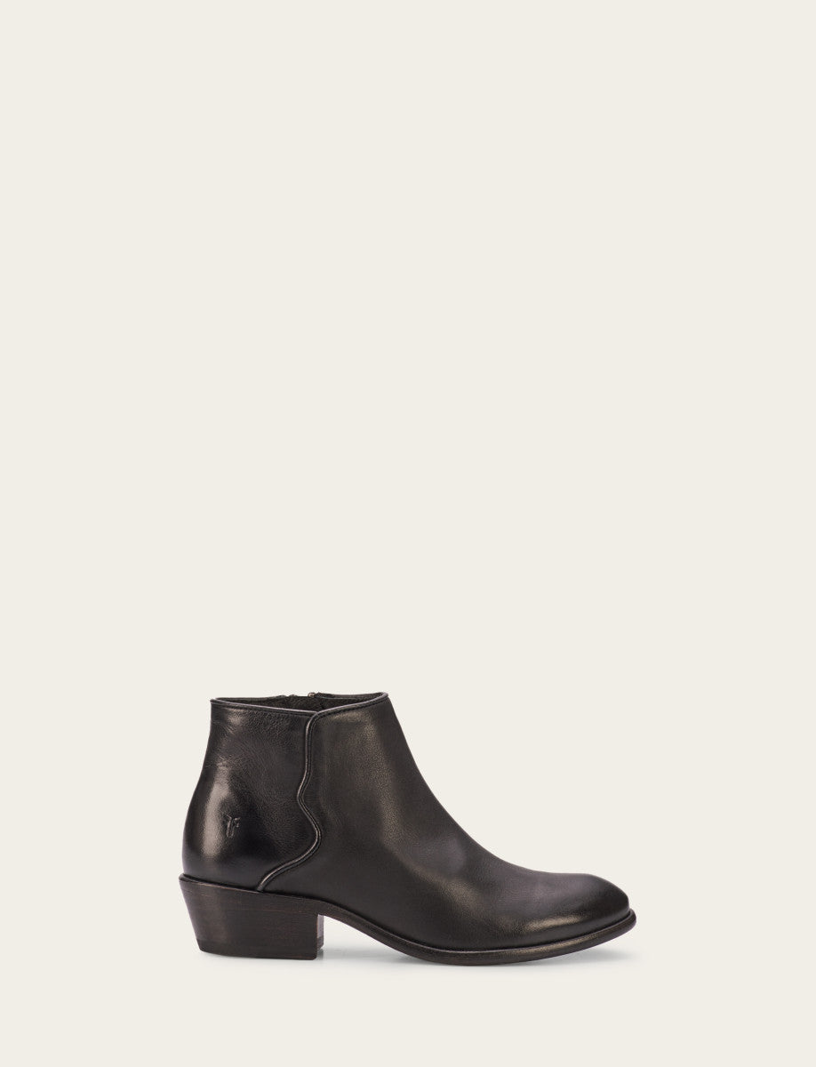 Carson Piping Bootie - Black - Outside