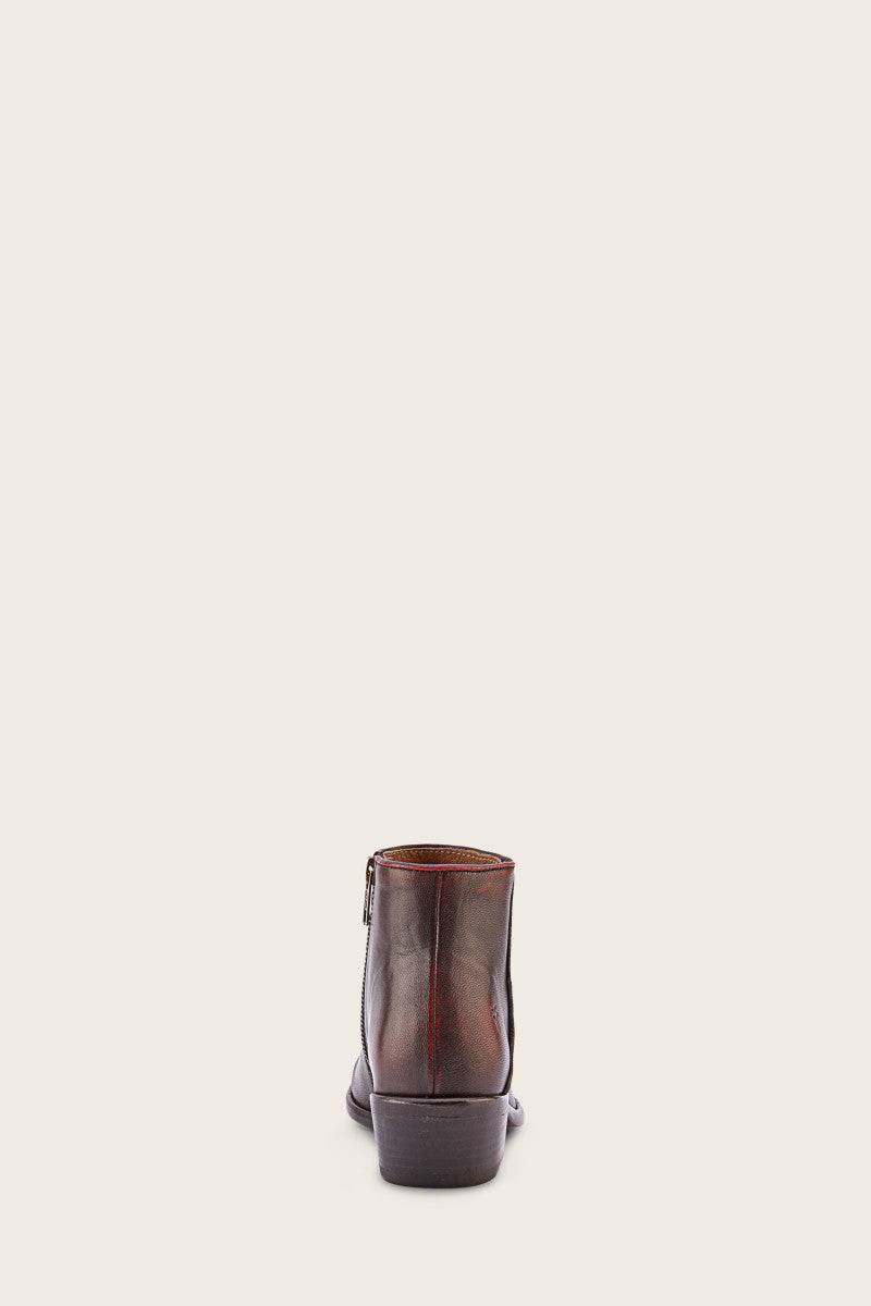 Carson Piping Bootie - Black/Scarlet - Back