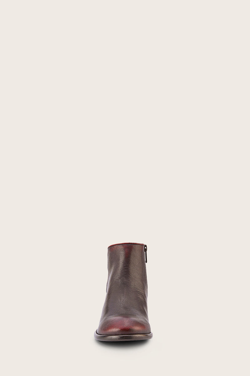 Carson Piping Bootie - Black/Scarlet - Front