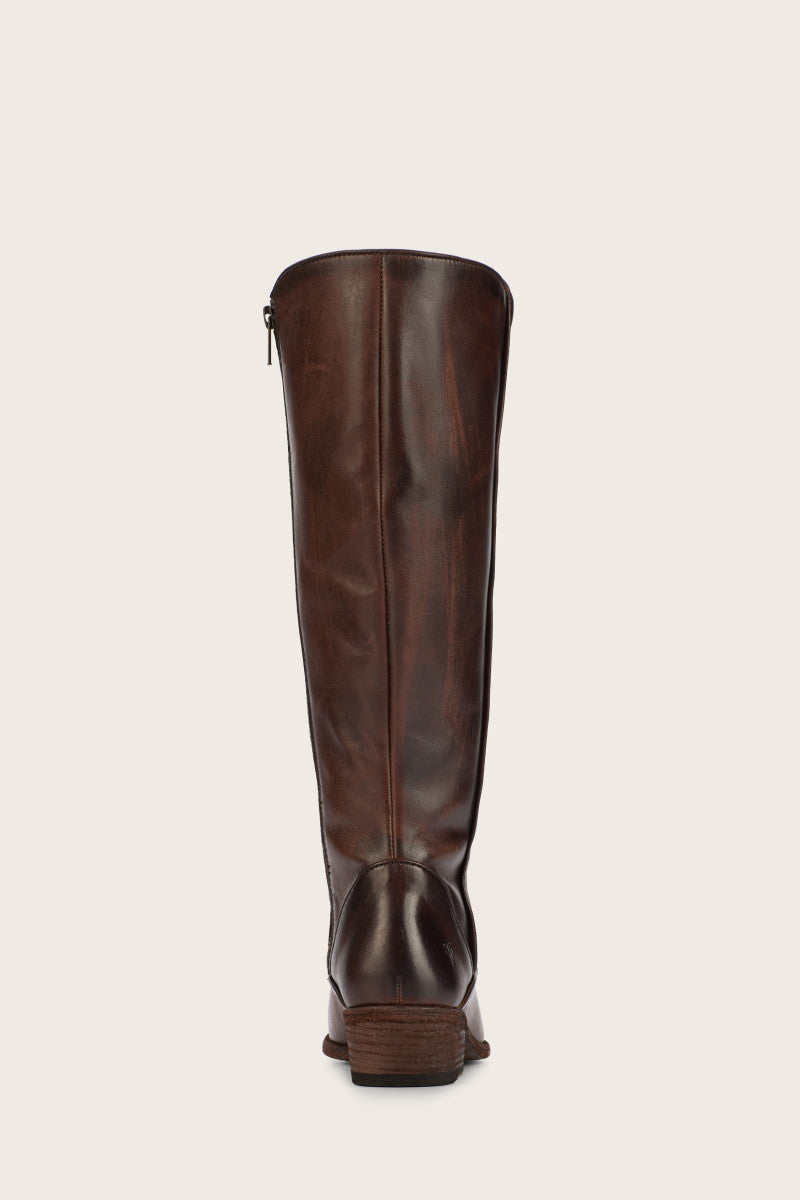 Carson Piping Tall - Dark Brown - Back