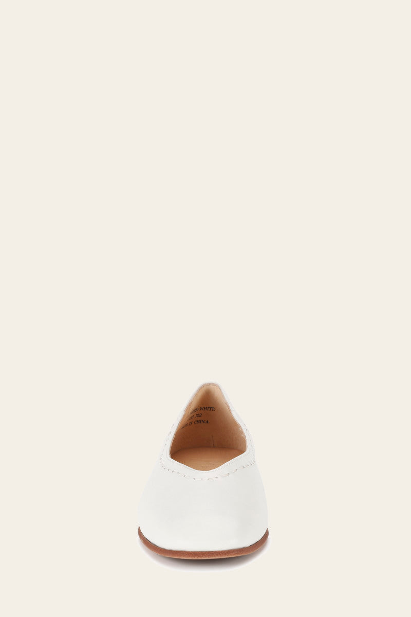 Claire Flat - White - Front