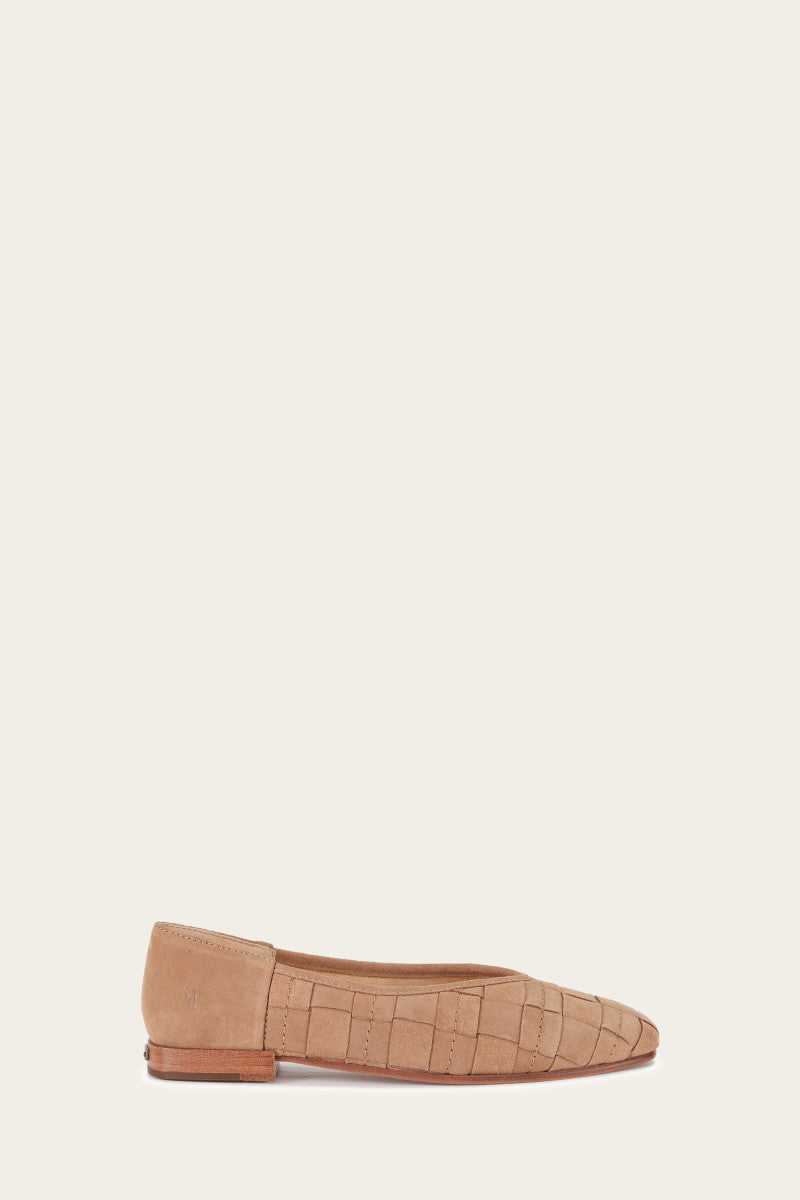 Claire Woven Flat - Camel - Outside