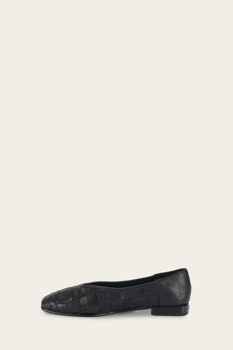 Claire Woven Flat - Black - Inside