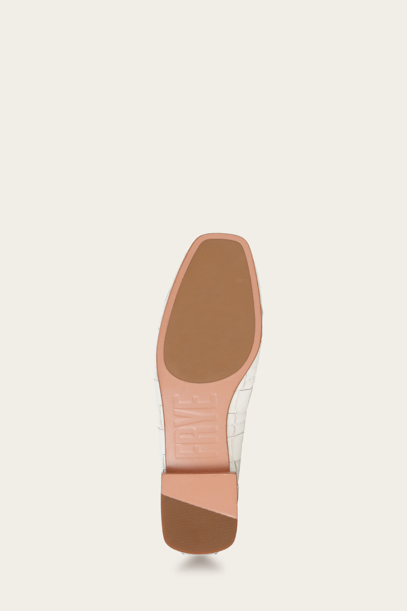 Claire Woven Flat - White - Sole